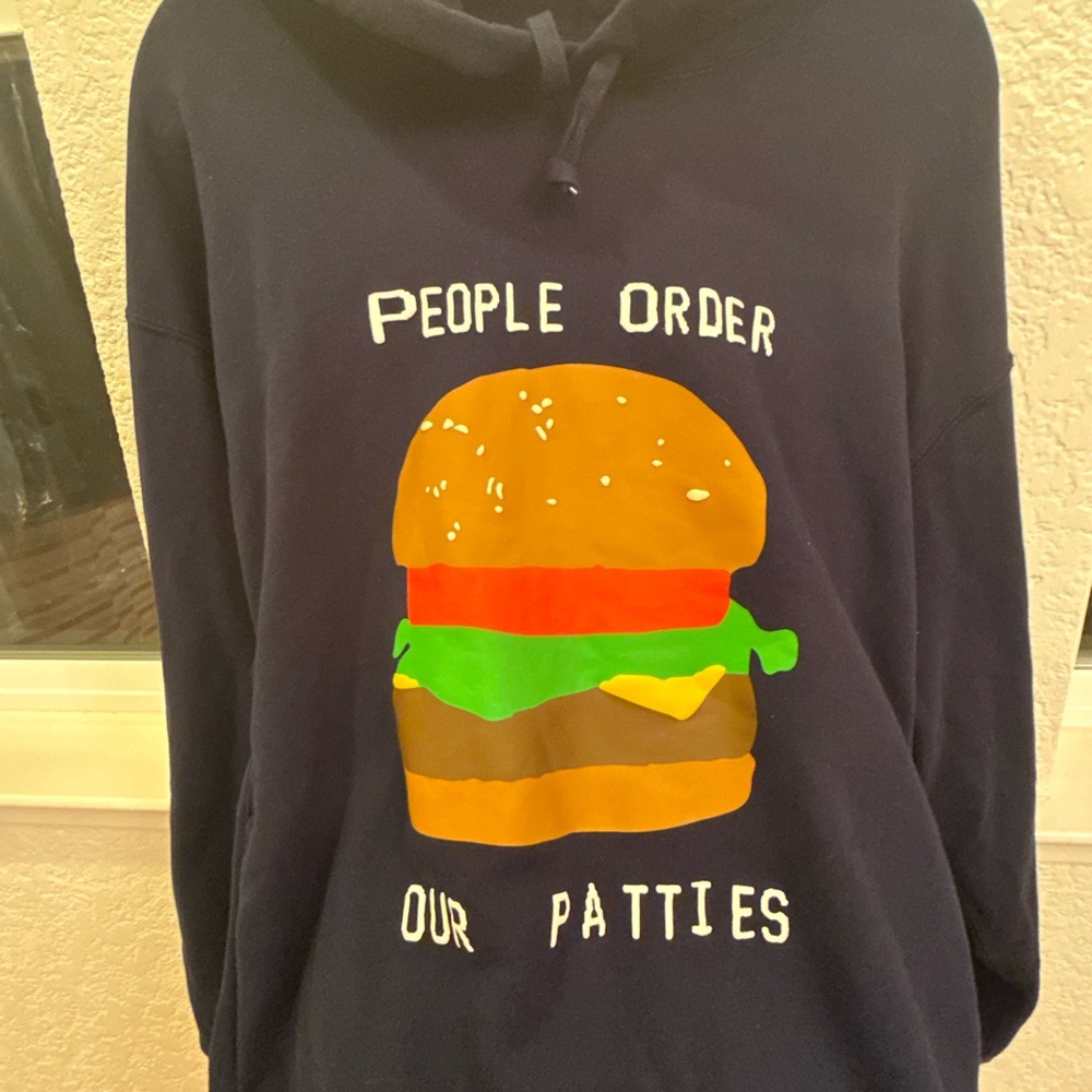 Uniqlo UT Hoodie SpongeBob Krabby Pattie Cactus Plant Flee Market Hoodie Navy XL - Picture 4 of 15